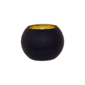 BLACK GOLD BUBBLE BALL VASE X 2 in a Pack