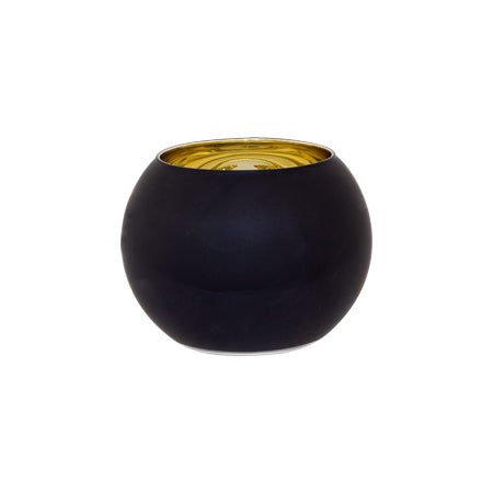 BLACK GOLD BUBBLE BALL VASE X 2 in a Pack
