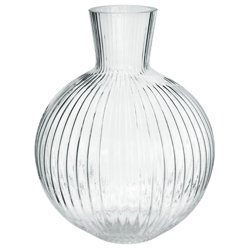 LEXI CLEAR FLUTED VASE 31CM