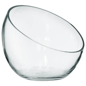 CLEAR SLATED TOP GLASS VASE