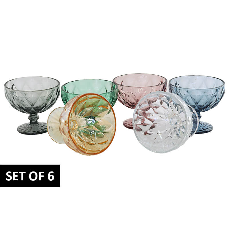 TRENT ICE CREAM & DESERT CUPS 400ML SET of 6 MIXED