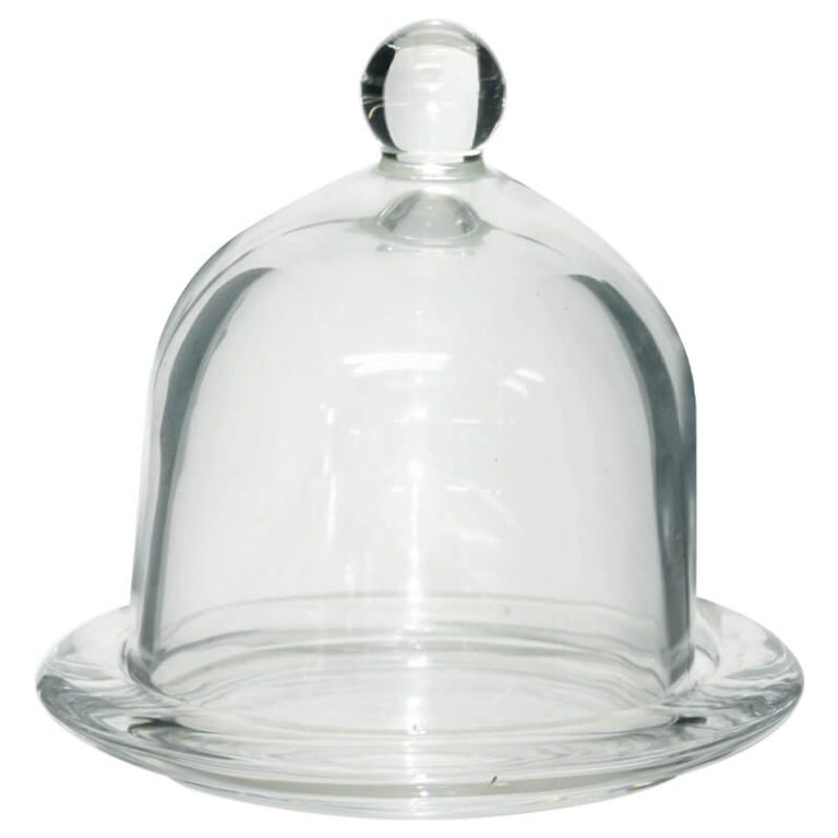 GLASS BUTTER DISH X 2 in a Pack