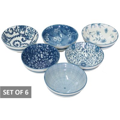 BLUE MOON BOWL 12CM MIXED SET of 6