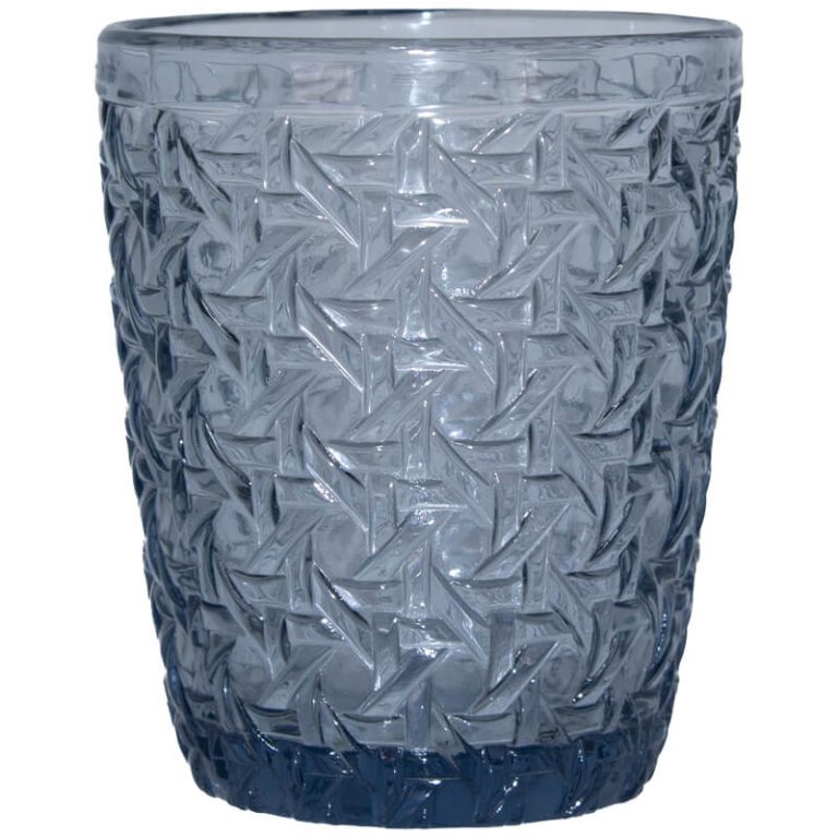 WEAVE BLUE TUMBLER GLASS X 6 in a pack