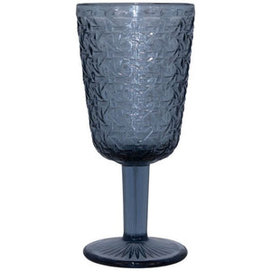 WEAVE BLUE WINE GLASS X 6 in a pack