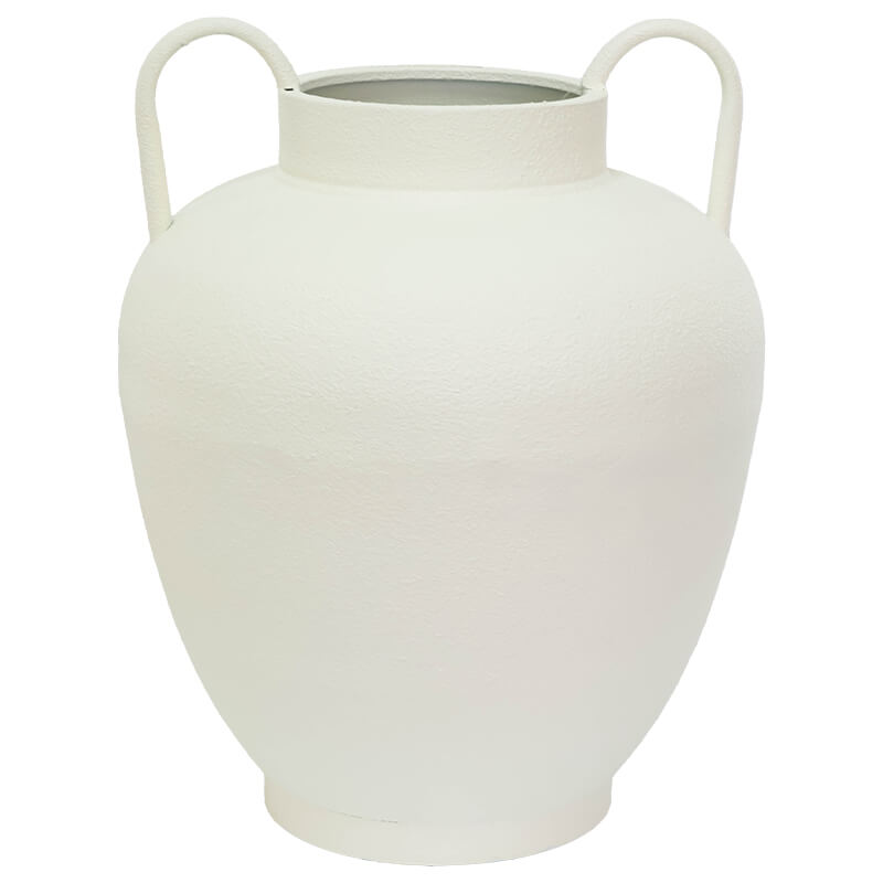 LOGAN MATT WHITE VASE HANDLED 46C
