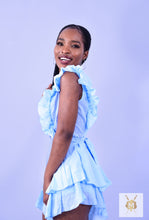 Load image into Gallery viewer, Blue Short Lace Jumpsuit
