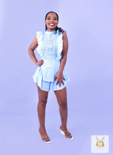 Load image into Gallery viewer, Blue Short Lace Jumpsuit
