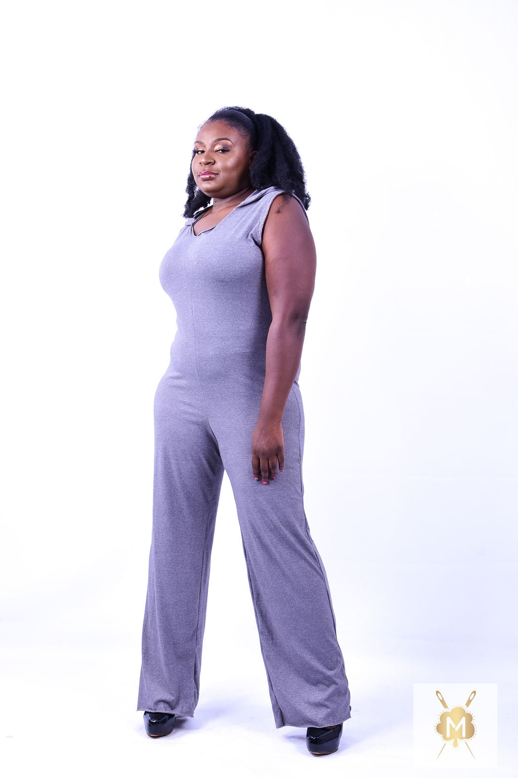 Long Grey Jumpsuit