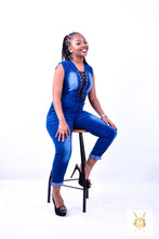 Load image into Gallery viewer, Lace Tie Front Long Jumpsuit
