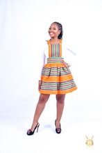 Load image into Gallery viewer, Playful Open Back Flare Tshivenda Nwenda Dress
