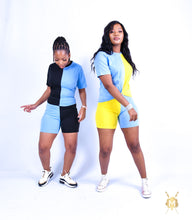 Load image into Gallery viewer, Casual Colourful Print T-Shirt and Short Tights
