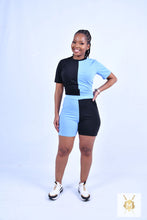 Load image into Gallery viewer, Casual Colourful Print T-Shirt and Short Tights
