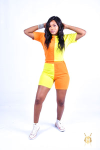 Casual Colourful Print T-Shirt and Short Tights