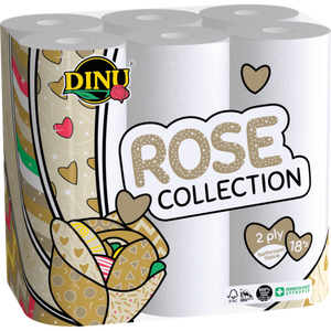DINU Rose Collection Toilet Paper (Pack) - 4Ply -White - 48pcs